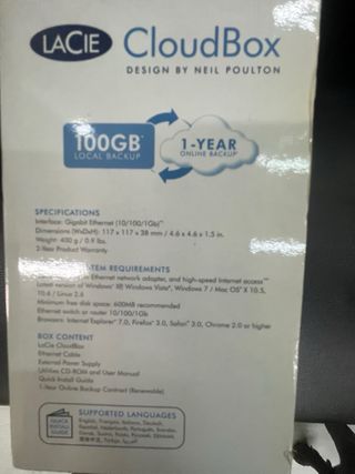 LaCie Cloud Box Disco Duro 100GB