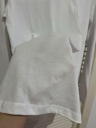 Camiseta blanca básica manga larga Primark 2XS