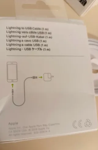 Cable Lightning a USB y Cargador USB-C Apple