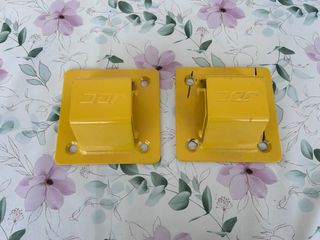 2 Anclajes Seguridad Moto/Bici Amarillos