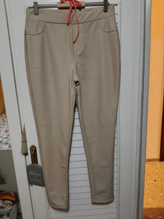 Leggings polipiel beige