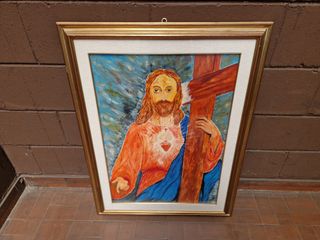 Quadro Roberto Lombardi Sacro Cuore Anni '80