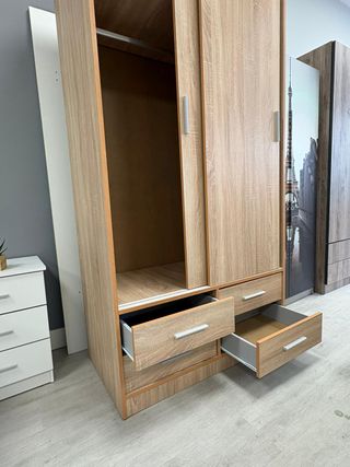 Armario puertas correderas 4 cajones