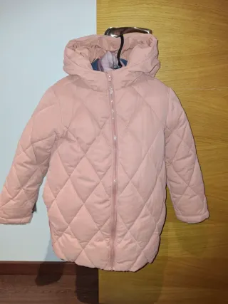 Abrigo acolchado niña rosa