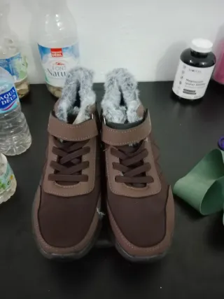 Botas invierno mujer peluche marrones