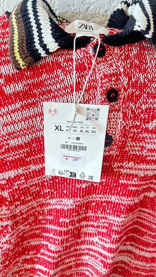 Camisa Polo Zara Multicolor Rayas