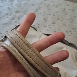 Bolso Coach Beige y Plateado