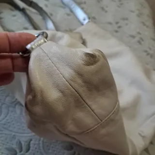 Bolso Coach Beige y Plateado