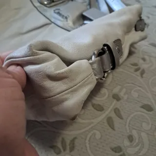 Bolso Coach Beige y Plateado