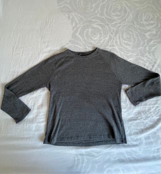 Jersey Zara gris manga larga mujer Talla M