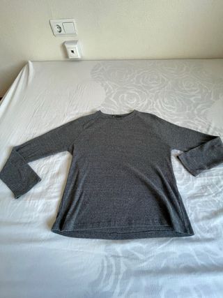 Jersey Zara gris manga larga mujer Talla M