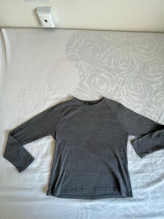 Jersey Zara gris manga larga mujer Talla M