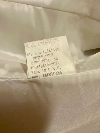 Chaqueta americana blanca hombre Talla M