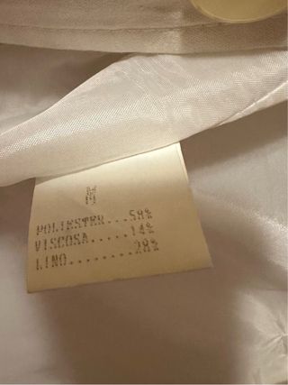 Chaqueta americana blanca hombre Talla M