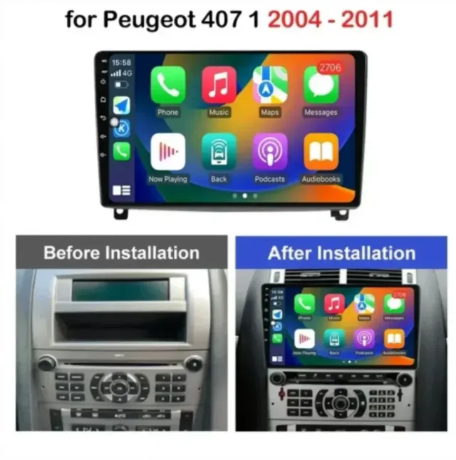 Radio Android Peugeot 407 SW 407CC 2004-2011
