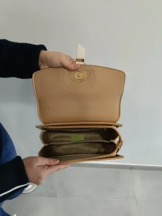 Bolso Caqui y Blanco