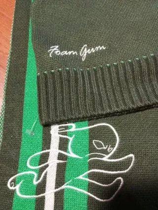 Conjunto gorro y bufanda verde