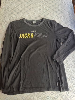 Camiseta Jack&Jones Negra Manga Larga