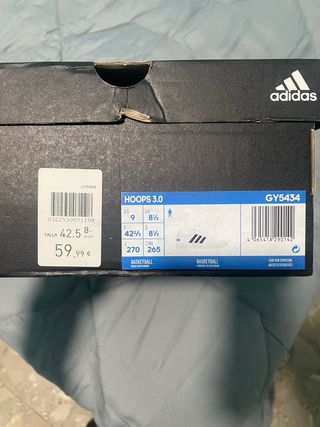 Zapatillas Adidas Hoops 3.0 Talla 42.5
