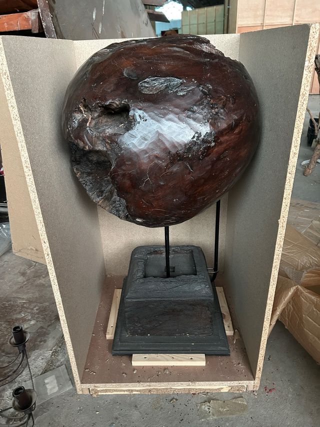 Escultura Madera Maciza Hecha a Mano