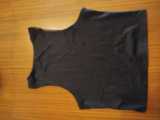 Top H&M Dorado y Negro Brillante fiesta talla S