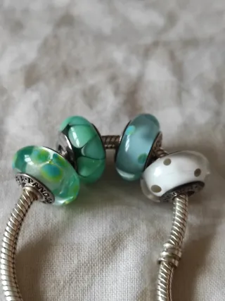 Charms Muranos Pandora Originales Verdes