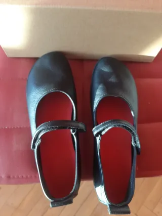 Camper Zapatos Planos Mujer Negro Sin Estrenar