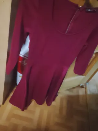 Vestido manga 3/4 granate talla S