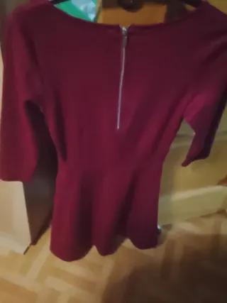 Vestido manga 3/4 granate talla S