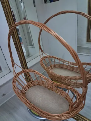 Cesto de mimbre mediano alto 62cm