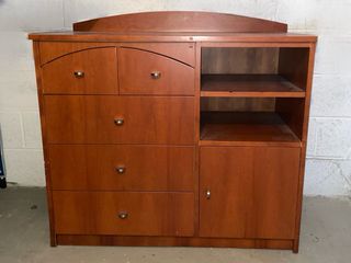 Cajonera madera con estantes