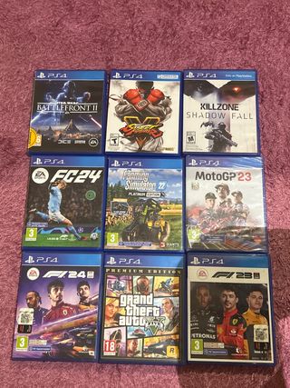 Lote 9 Juegos PS4: F1, GTA V, MotoGP, Star Wars...