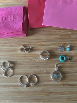 Conjunto Tous Aro y Colgante Turquesa