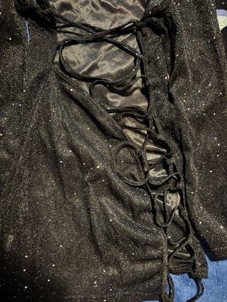 Vestido transparente y brillante talla M