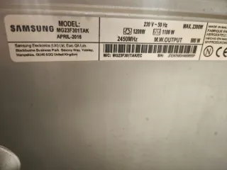 Microondas Samsung Negro