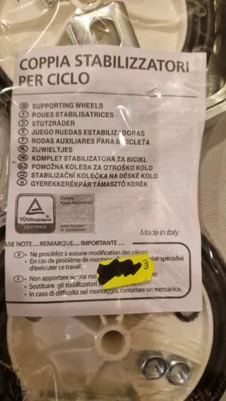 Coppia Rotelle Stabilizzatrici Bici.