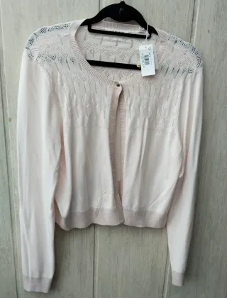 Chaqueta Naf Naf rosa metalizada