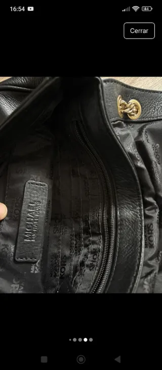 Bolso bandolera Michael Kors blanco y negro