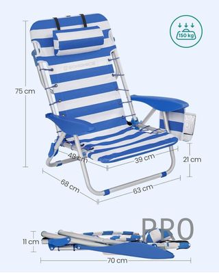 Silla de playa Songmics