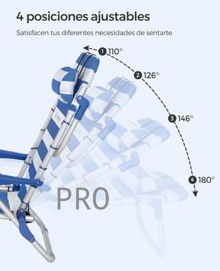 Silla de playa Songmics