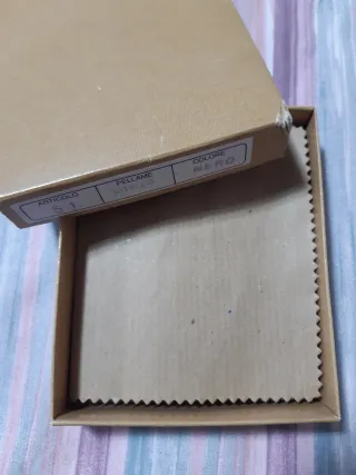 Portamonete tallone vera pelle nero