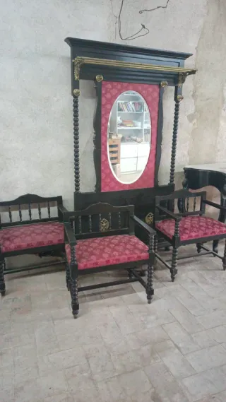 Mueble recibidor isabelino antiguo