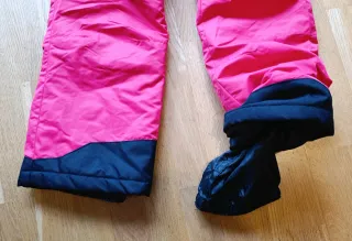 Pantalón de esquí niña rosa con tirantes