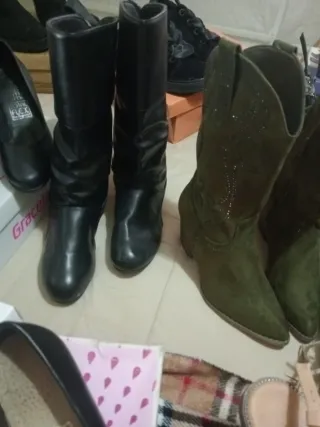 Lote 19 pares zapatos mujer varios estilos