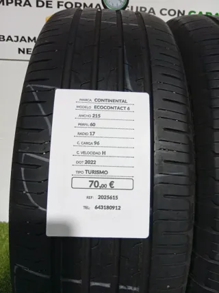 215 60 17 96H CONTINENTAL ECOCONTACT 6