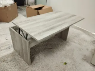 Mesa de centro elevable madera y metal