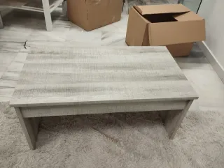 Mesa de centro elevable madera y metal