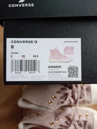 Zapatillas Converse Mujer Talla 39 Rosas y Doradas