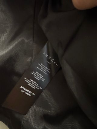 Cazadora Biker Cuero Sandro Paris Talla 3