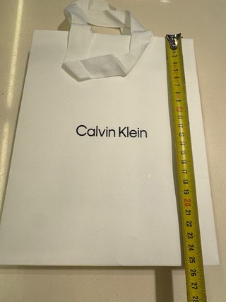 3 Bolsas Papel Calvin Klein CK Blancas